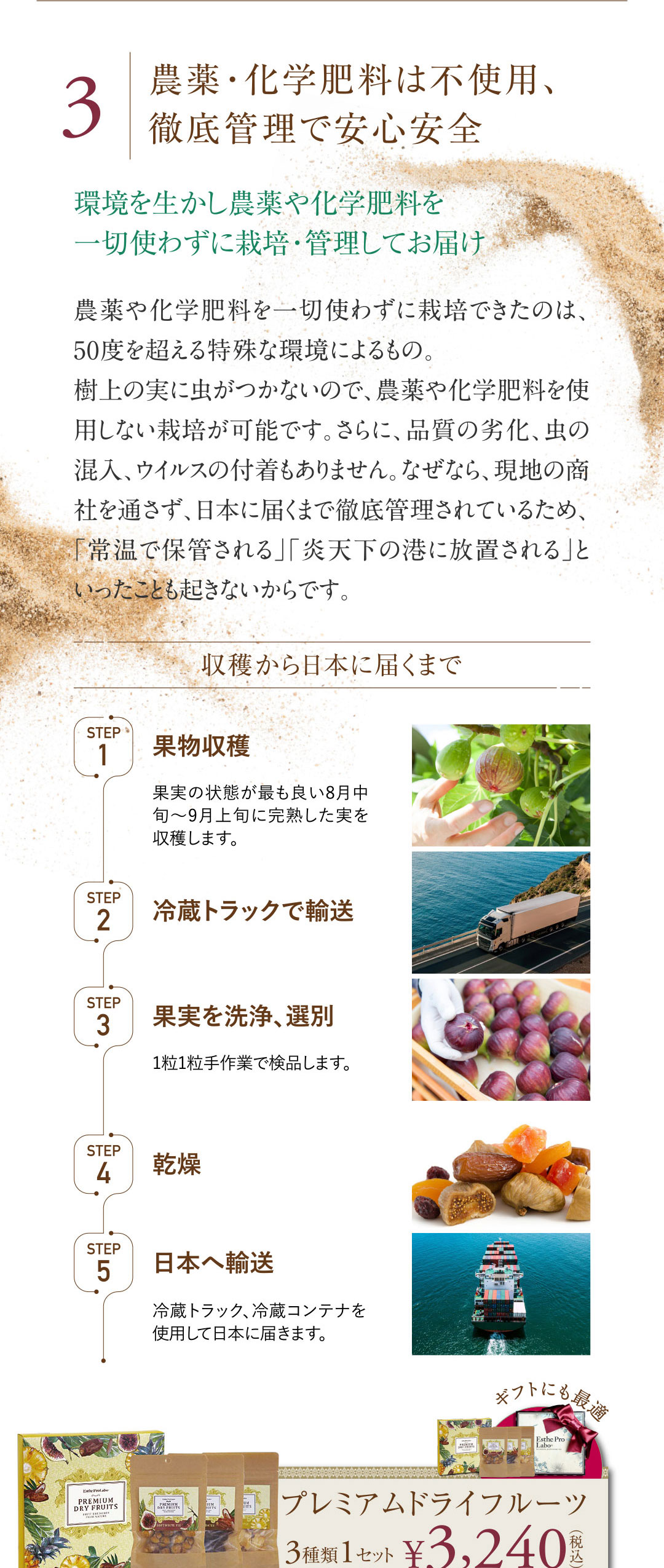 農薬・化学肥料は不使用、徹底管理で安心安全