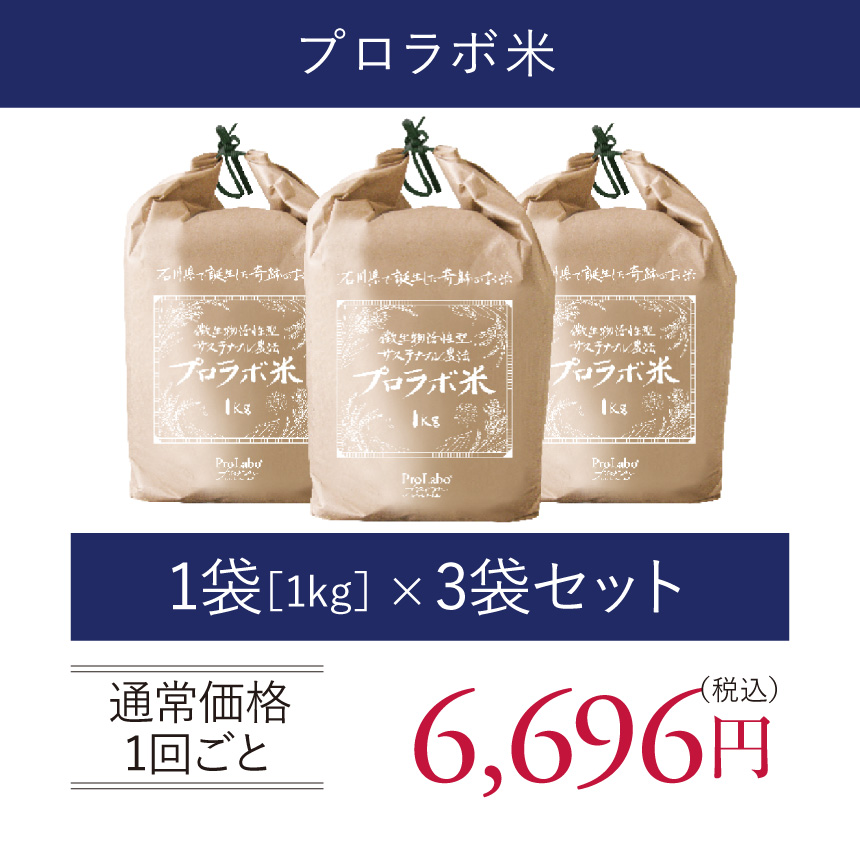 【新米】プロラボ米（玄米）3袋セット